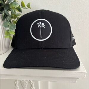 Black Palm Tree Logo Cap